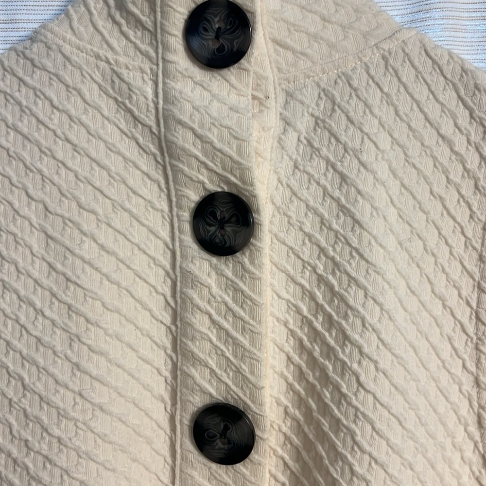 Anthropologie Eri + Ali mock Neck Tank with buttons on back - Picture 2 of 4